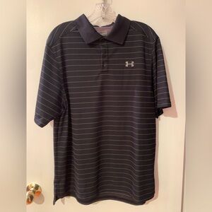 Under Armour Men's Dark Polo with Stripes